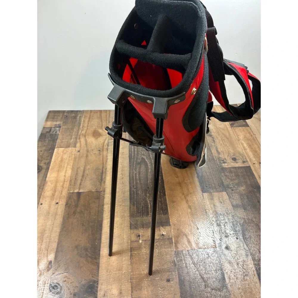 TGA Premier Junior Golf Stand Bag Red Black White Dual Strap kids Youth